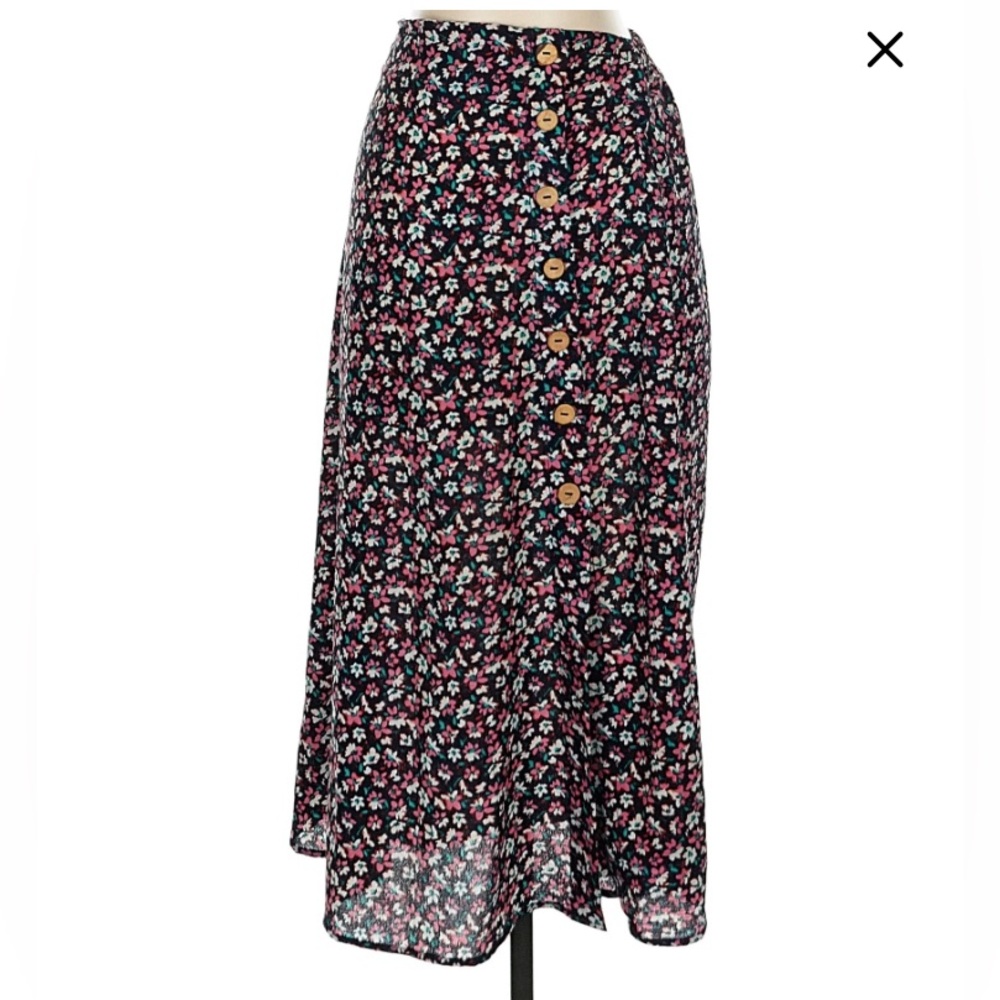 Target Good Luck Gem Casual Floral Button Maxi Skirt - Business Casual - Small